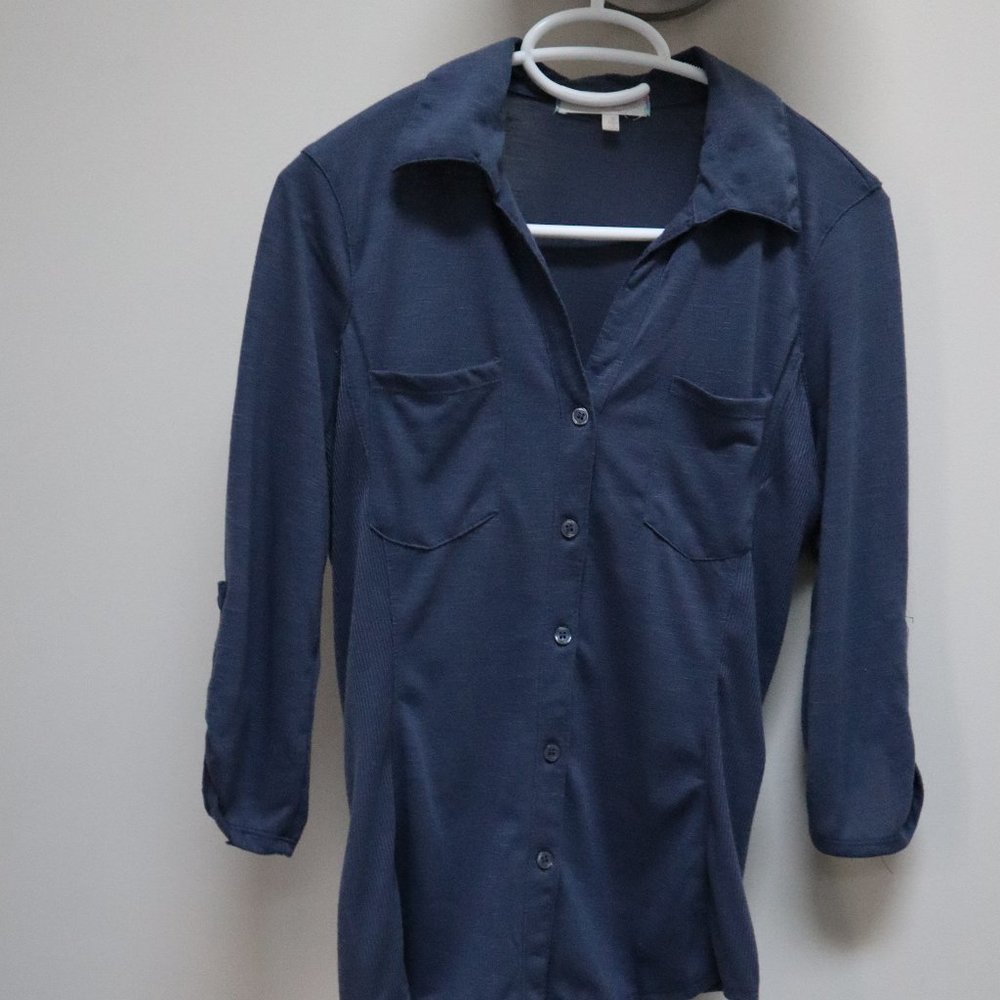 Women's Blue Button Down